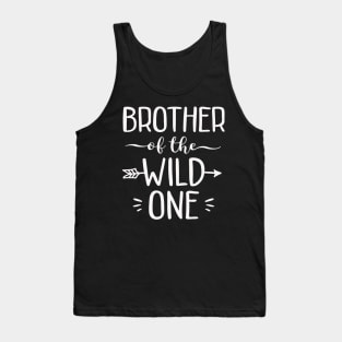 Brother Of The Wild One Shirt Funny 1St Birthday Safari Gift Tank Top